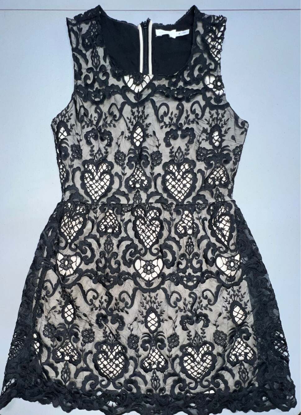 Blu Pepper Black Eyelet Dress Womens M EUC